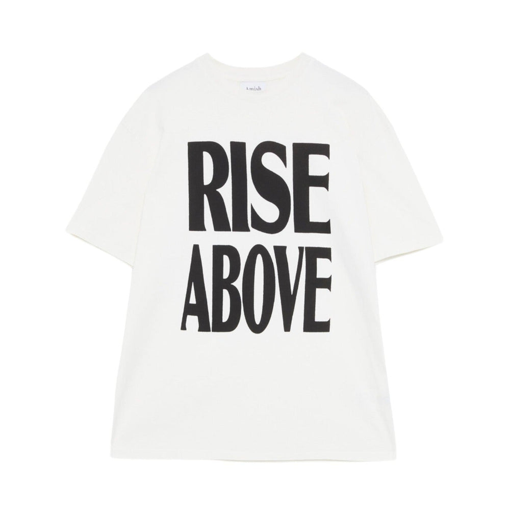 T-shirt oversize Amish Rise above MAN AMISH Jersey Pigment Off White - T-Shirt di Amish | Francis Concept