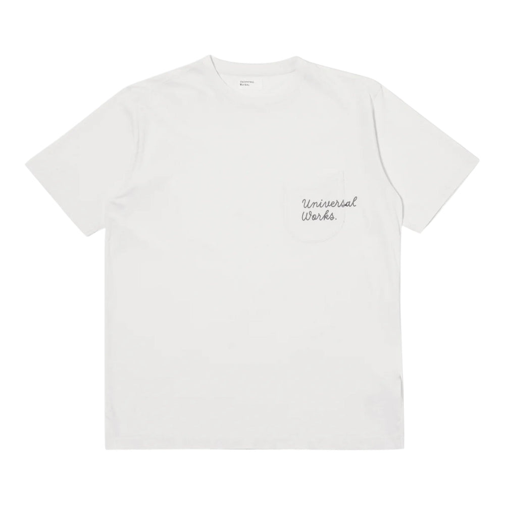 T-Shirt Universal Works Print Pocket Tee - Ecru - T-Shirt di Universal Works | Francis Concept