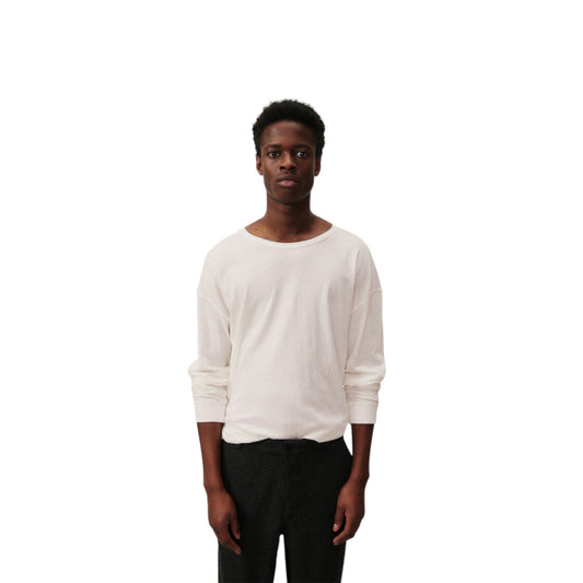 T-Shirt Uomo a manica lunga American Vintage Man Longsleeve Shirt Gamipy - Bianco - Maglieria di American Vintage | Francis Concept