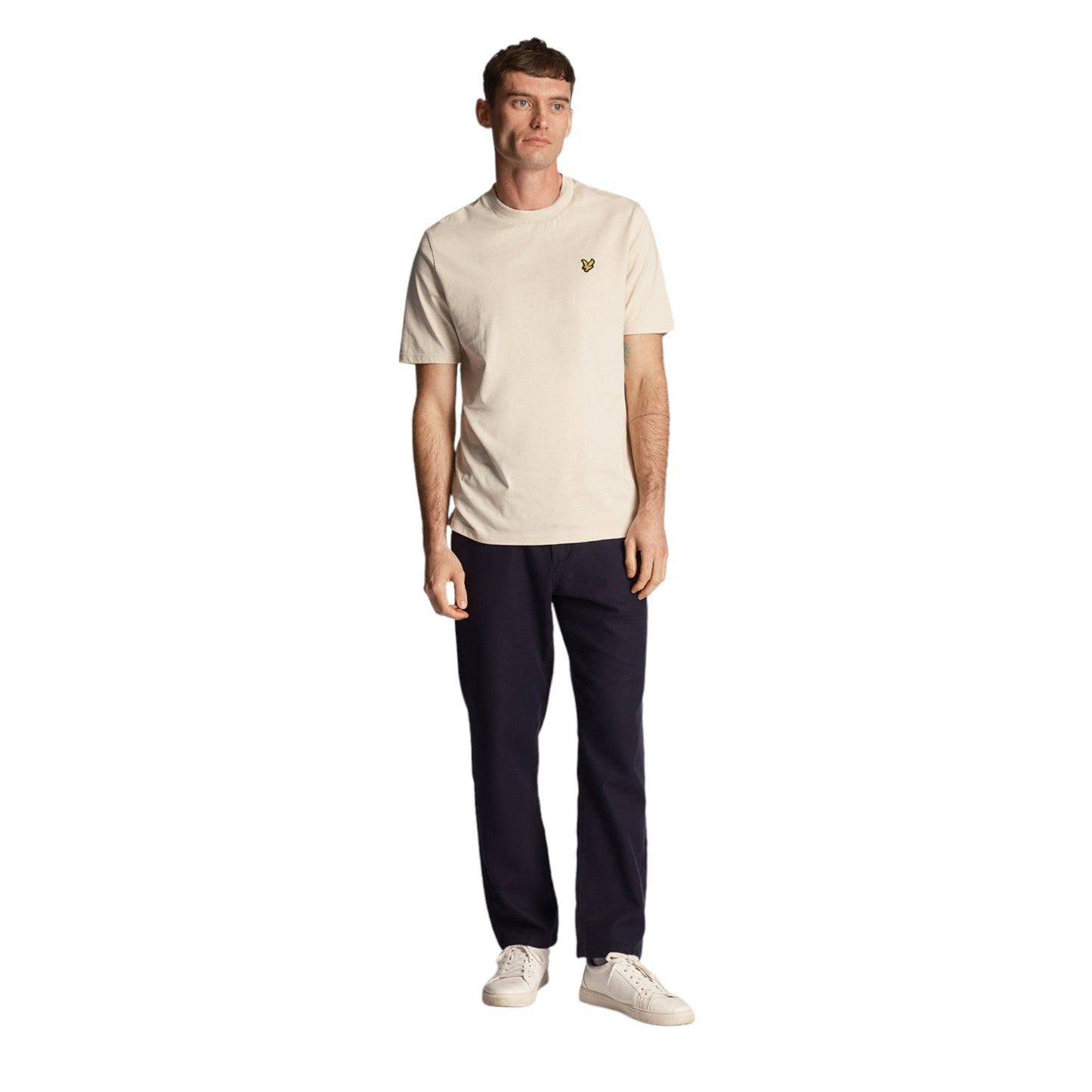 T-Shirt Uomo Lyle & Scott Rally Tipped - Beige - T-Shirt di Lyle and Scott | Francis Concept