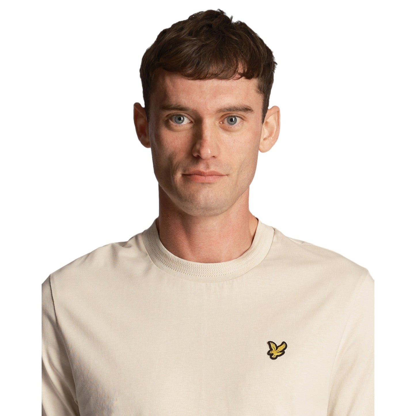 T-Shirt Uomo Lyle & Scott Rally Tipped - Beige - T-Shirt di Lyle and Scott | Francis Concept