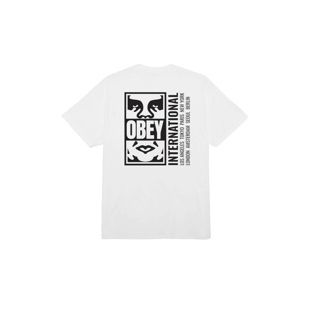 T-shirt Uomo Obey Icon Split Classic Tee - Bianco - T-Shirt di Obey | Francis Concept