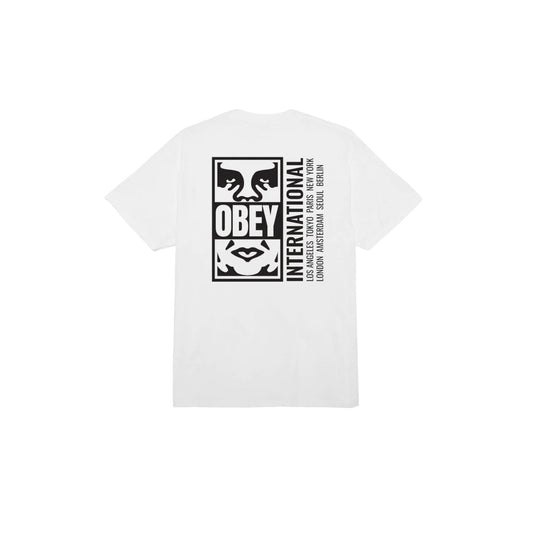 T-shirt Uomo Obey Icon Split Classic Tee - Bianco - T-Shirt di Obey | Francis Concept