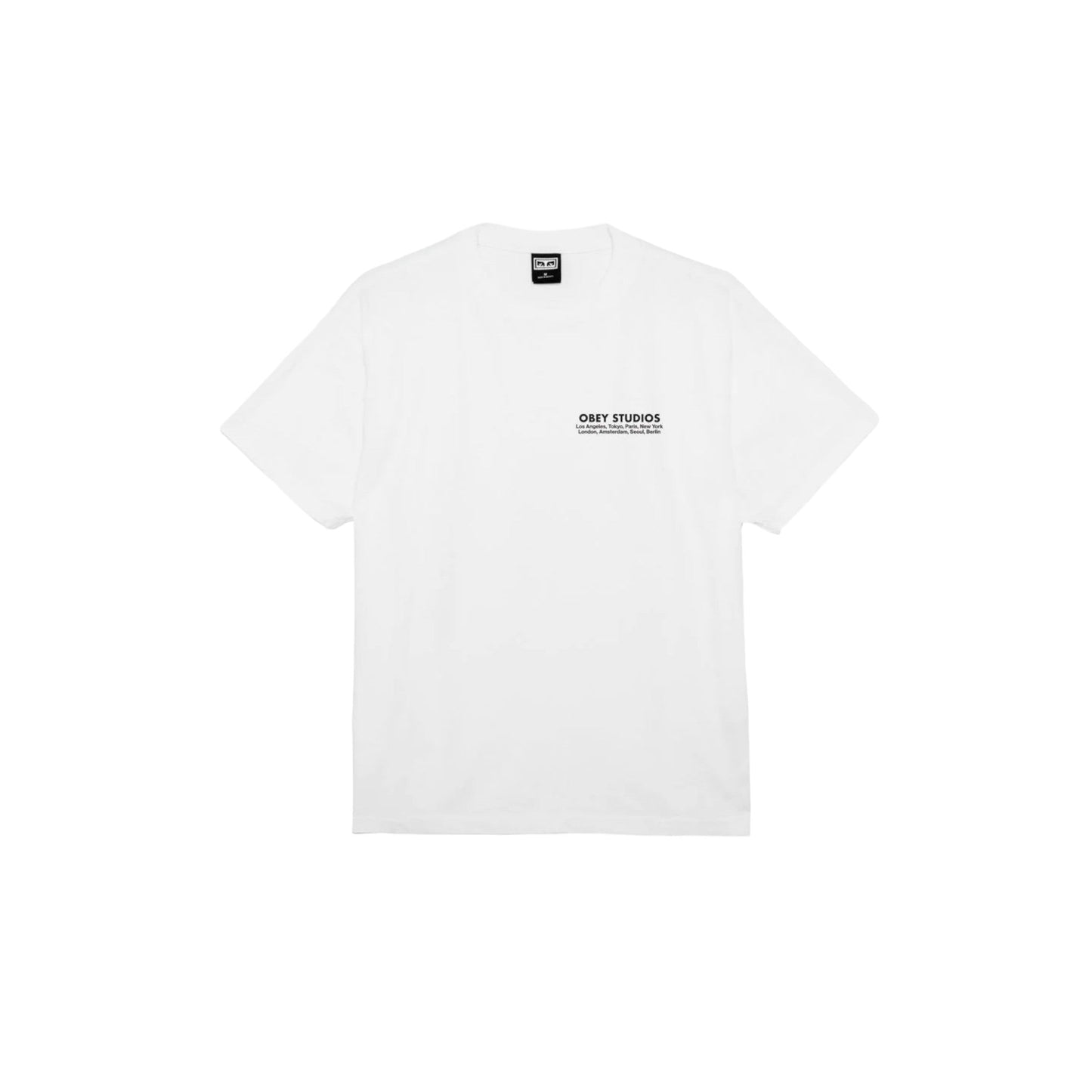 T-shirt Uomo Obey Studios Eye Heavyweight Classic Tee - Bianco - T-Shirt di Obey | Francis Concept