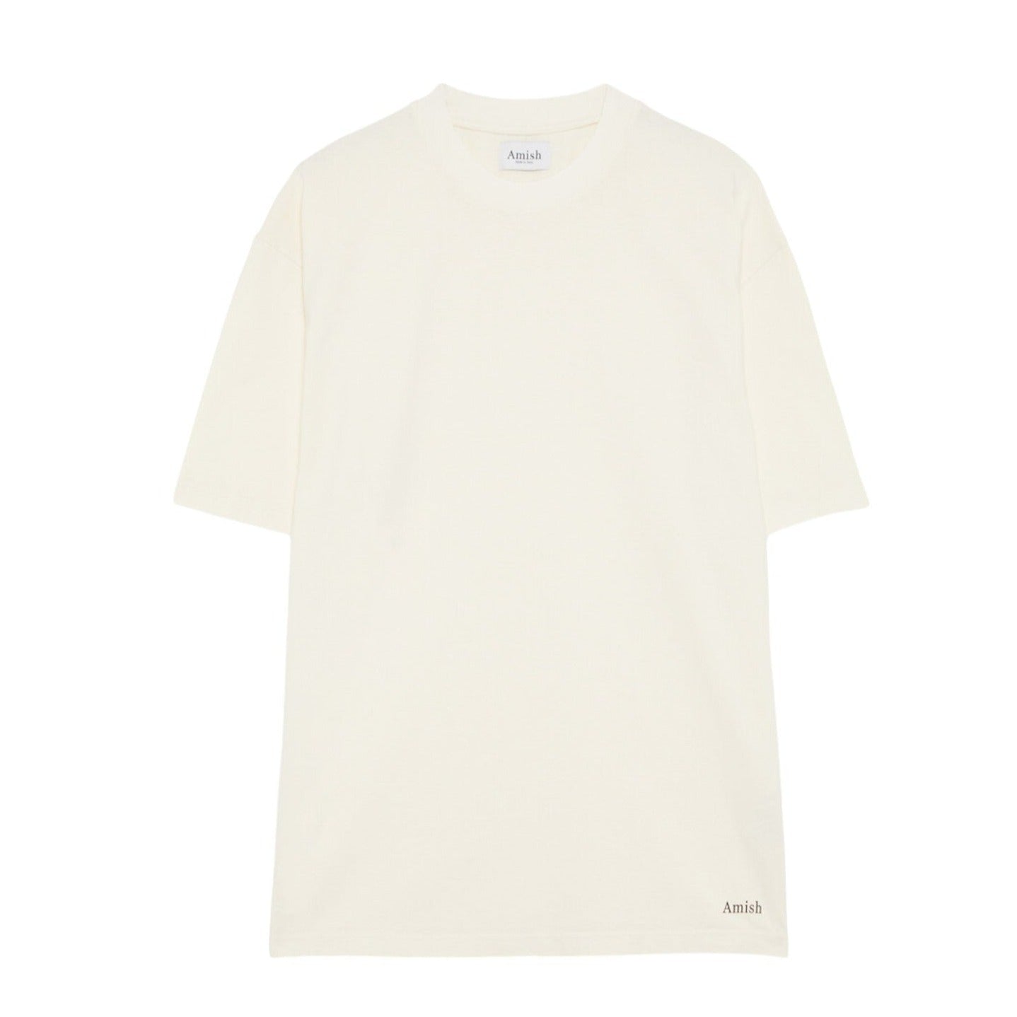 T-shirt Uomo oversize Amish Unisex Micro Logo AMISH Jersey . Off White Bianco - T-Shirt di Amish | Francis Concept