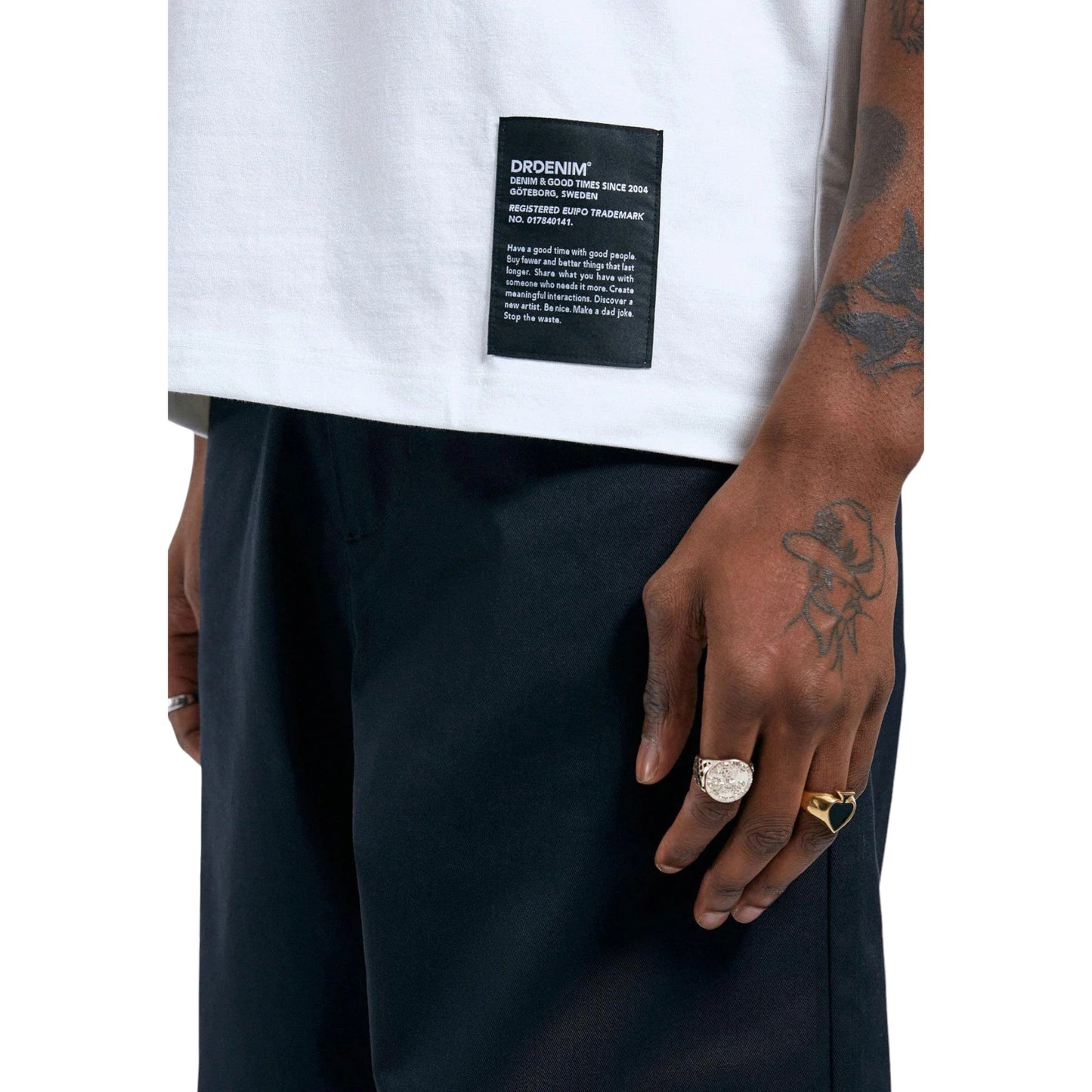 T-Shirt Uomo oversize Dr. Denim Miller - Bianco - T-Shirt di Dr.Denim | Francis Concept