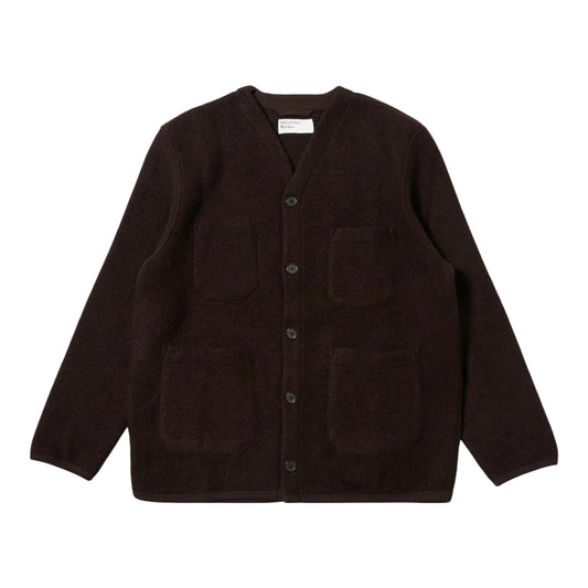 Cardigan Universal Works Wool Fleece - Brown