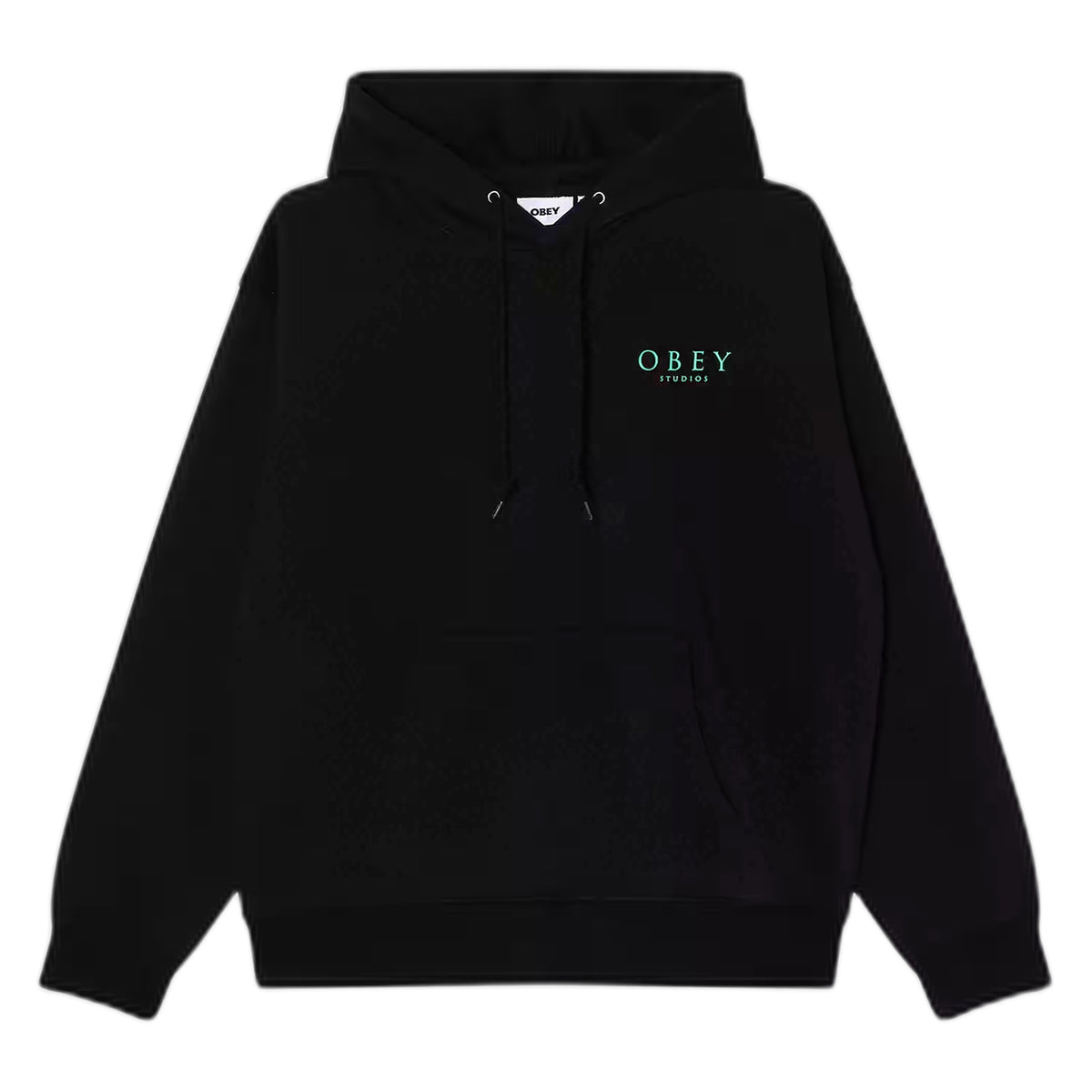 Felpa Obey Flores Robus Hood Fleece - Black