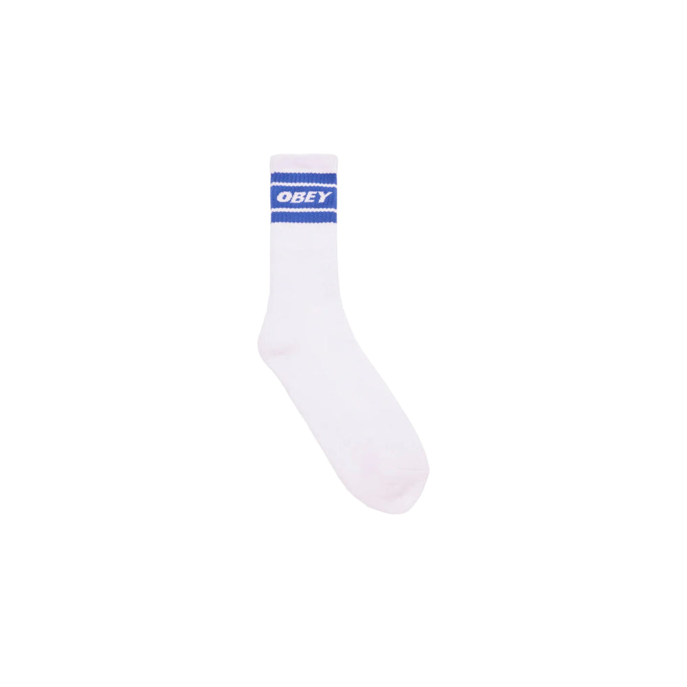 Calzini Obey Cooper II Socks - White / Surf Blue Francis Concept