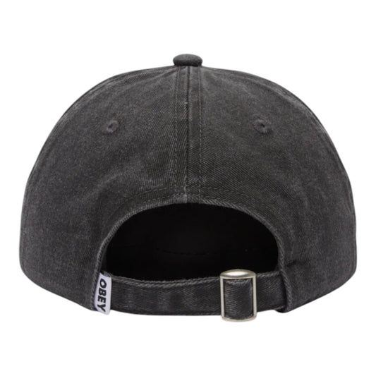 Cappello Obey Pigment Nova 6 Panel Velcro Back - Black Francis Concept