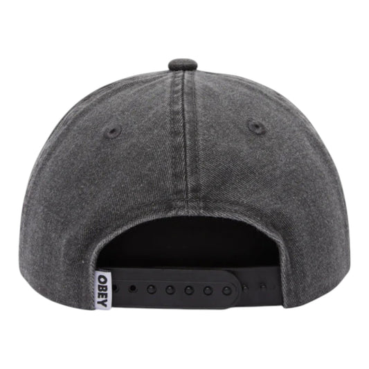 Cappello Obey Pigment Posse 6 Panel Snapback - Black Francis Concept