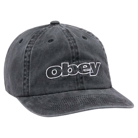 Cappello Obey Pigment Outline Delta 6 Panel Strapback - Pigment Black