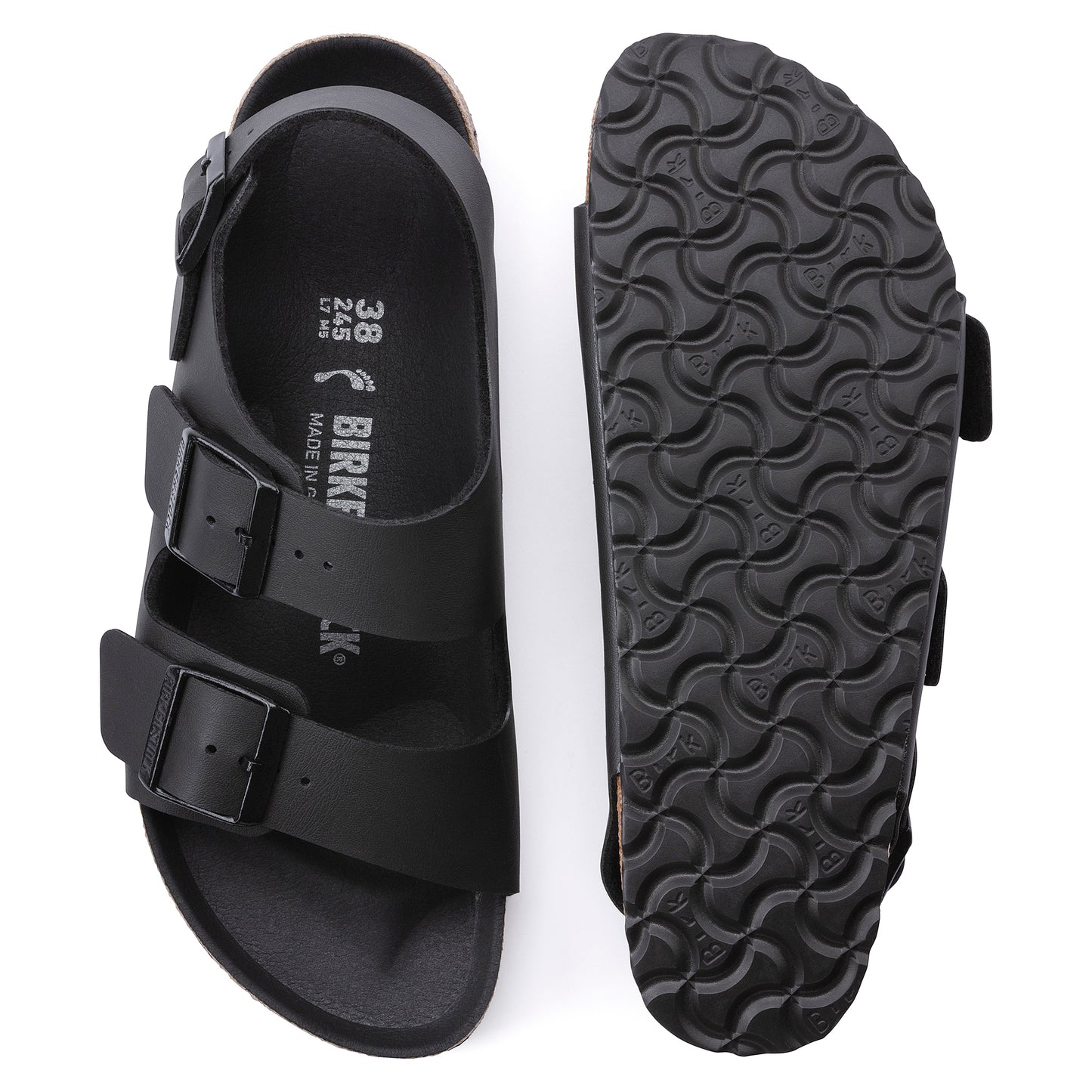 Sandali Unisex Birkenstock Milano - Triple Black Francis Concept