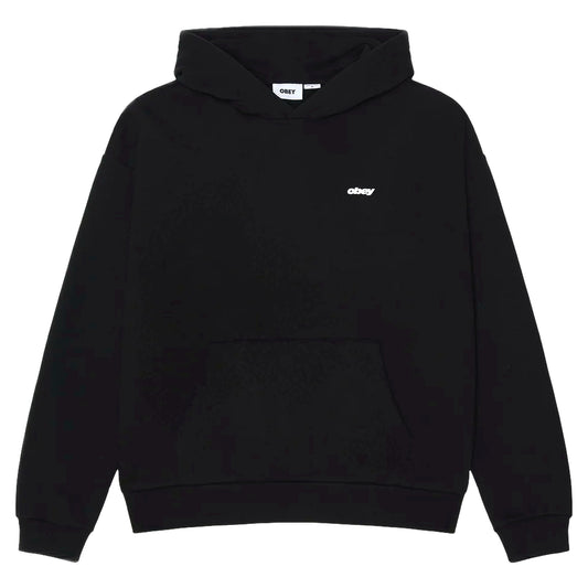 Felpa Obey Intercontinental Extra Heavy Hood Fleece - Black