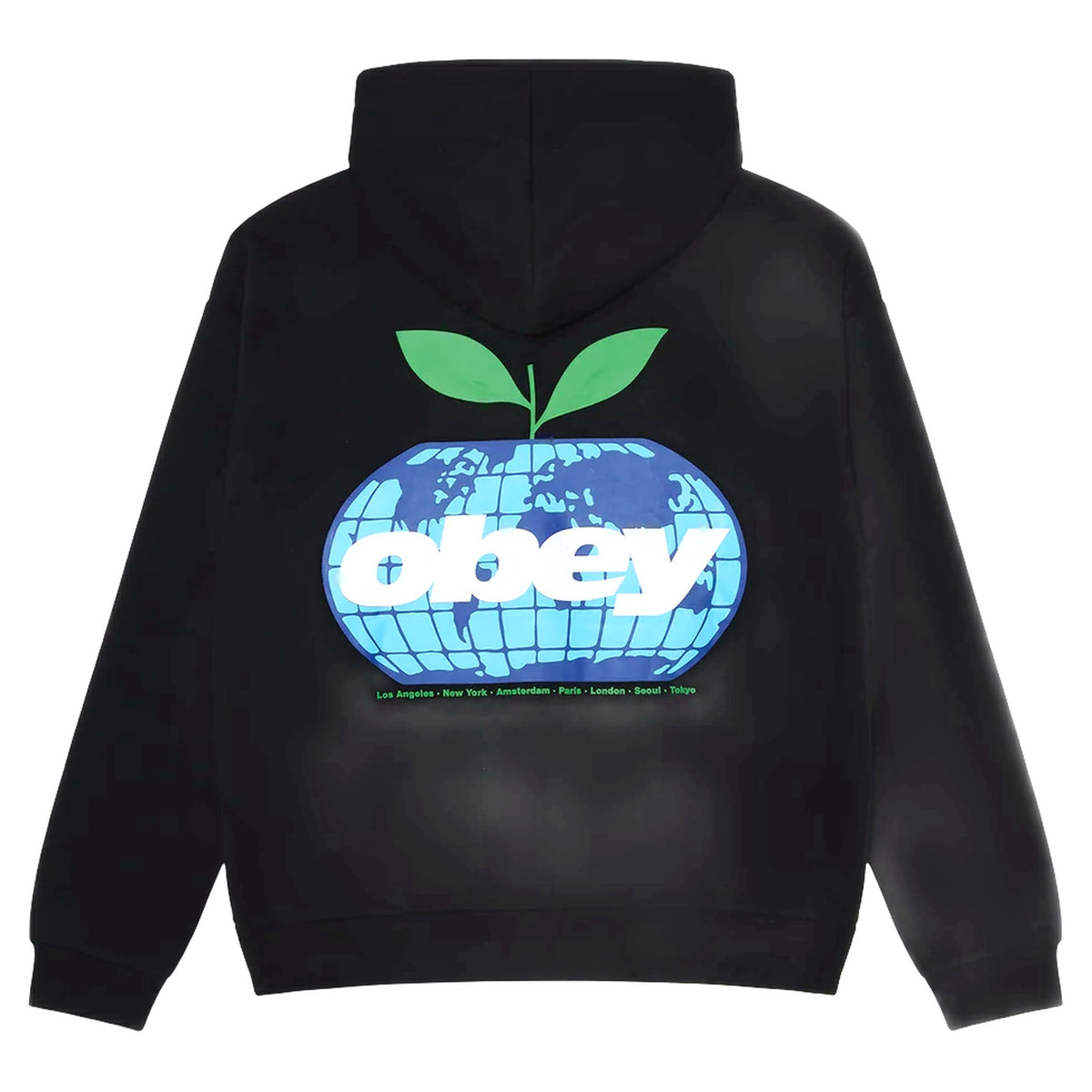 Felpa Obey Intercontinental Extra Heavy Hood Fleece - Black