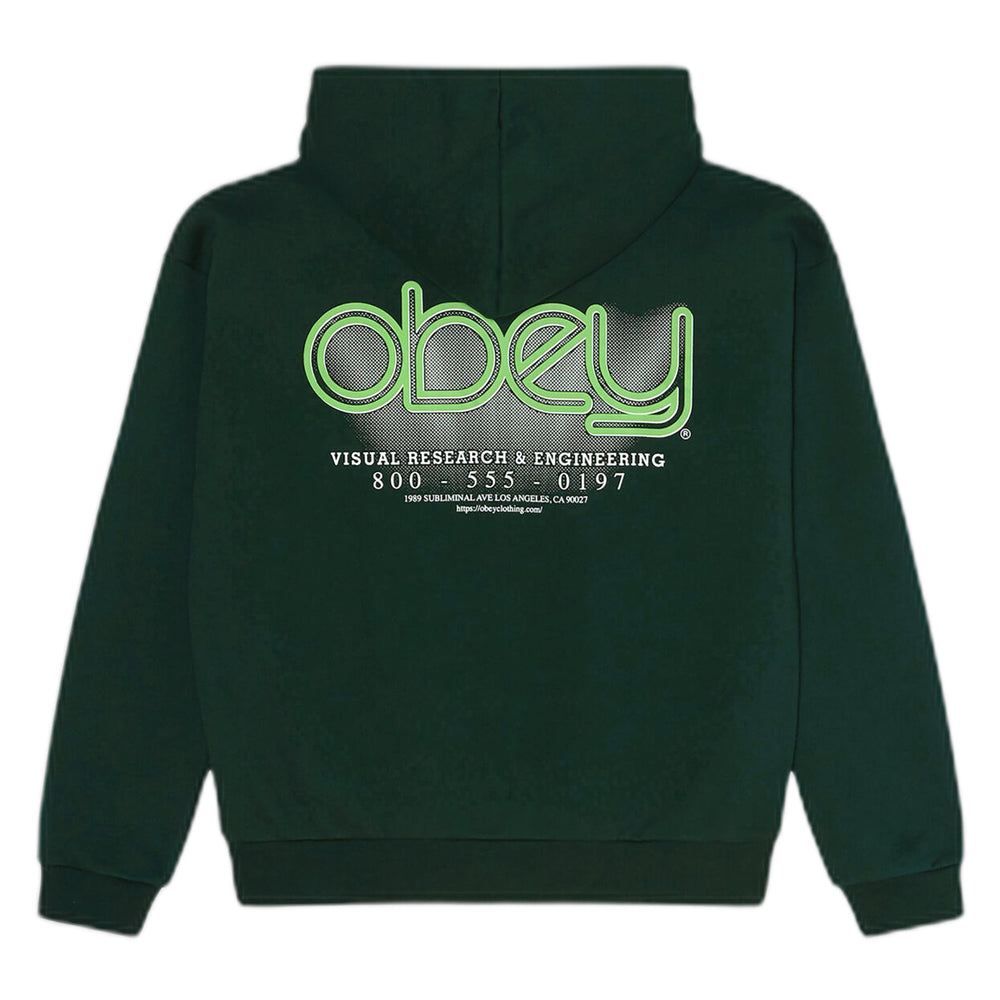 Felpa Obey Visuals Extra Heavy Hood Fleece - Green Gables
