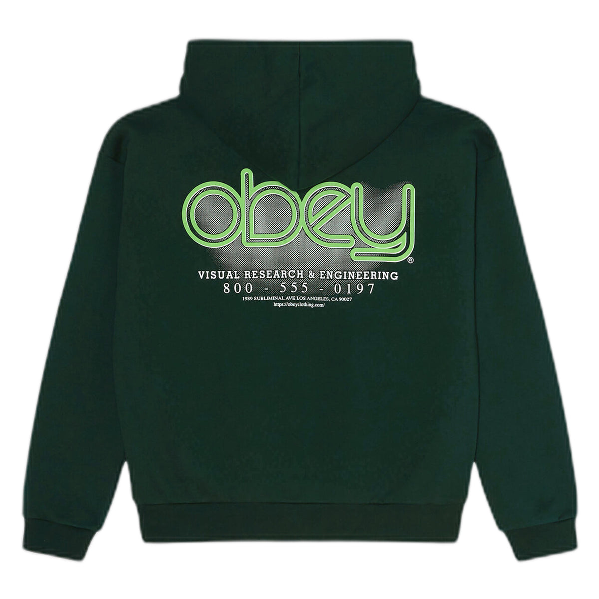 Felpa Obey Visuals Extra Heavy Hood Fleece - Green Gables