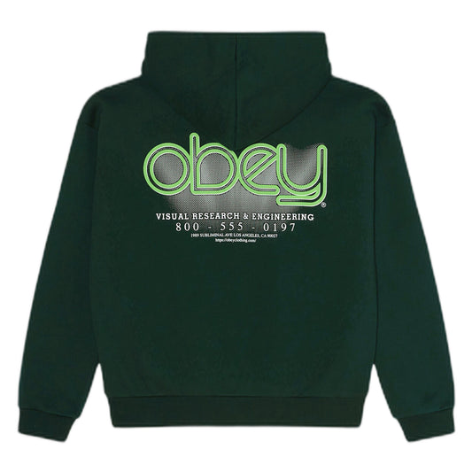 Felpa Obey Visuals Extra Heavy Hood Fleece - Green Gables