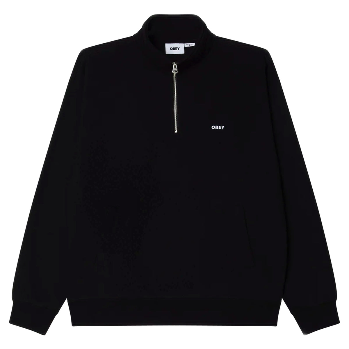 Felpa Obey Established Works Bold Mockneck Fleece - Black