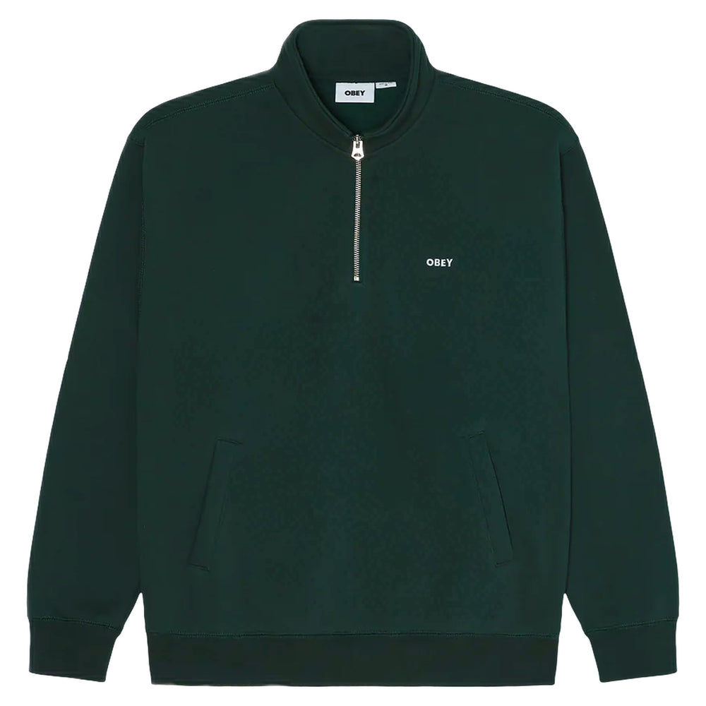 Felpa Obey Established Works Bold Mockneck Fleece - Green Fleece