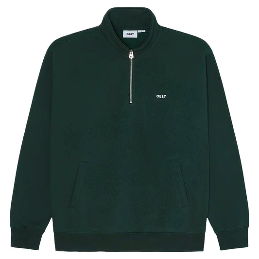 Felpa Obey Established Works Bold Mockneck Fleece - Green Fleece