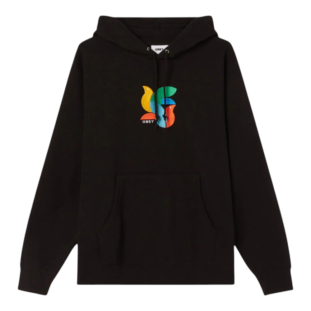 Felpa Obey Edison Hood Fleece - Black Francis Concept