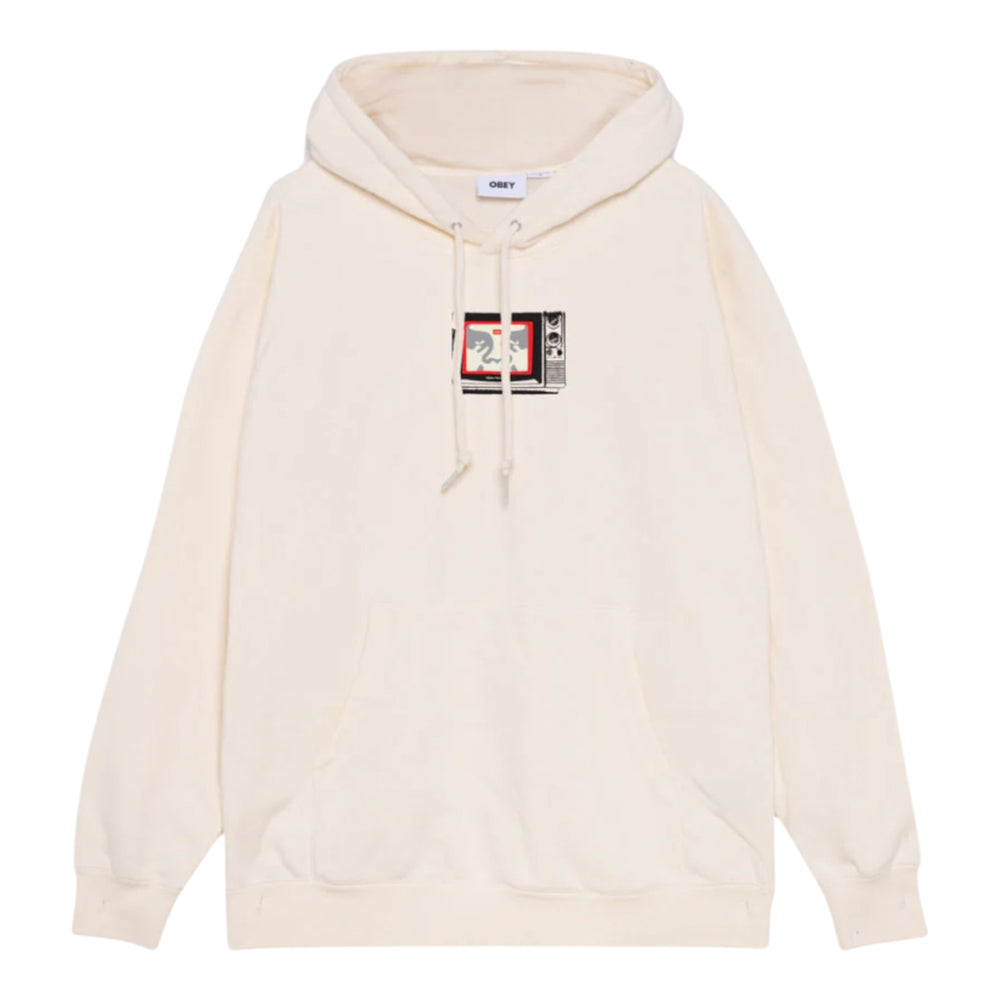 Felpa Uomo Obey TV Premium Pullover Fleece - Unbleached Francis Concept