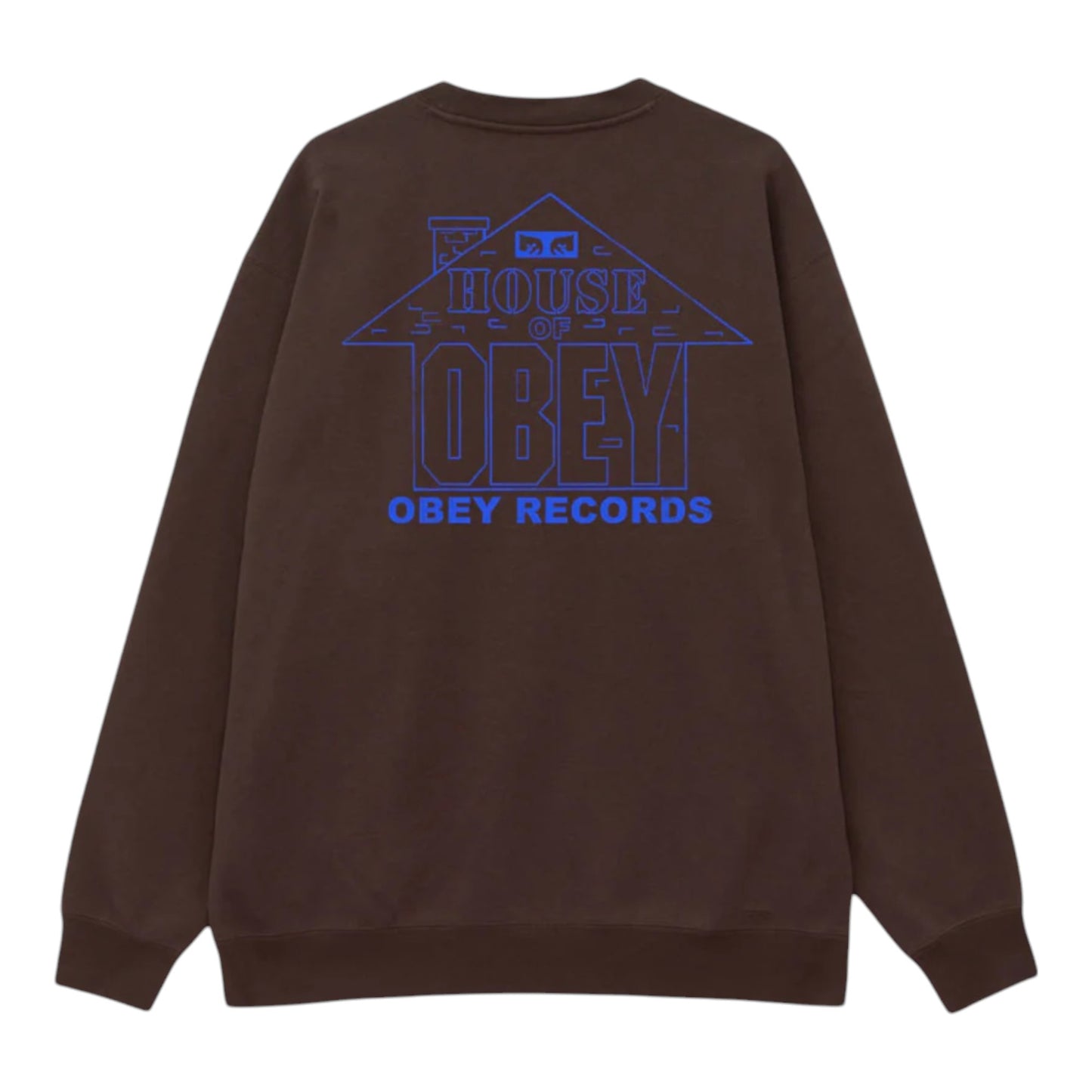 Felpa Uomo House Of Obey Records Fleece - Java Brown Francis Concept