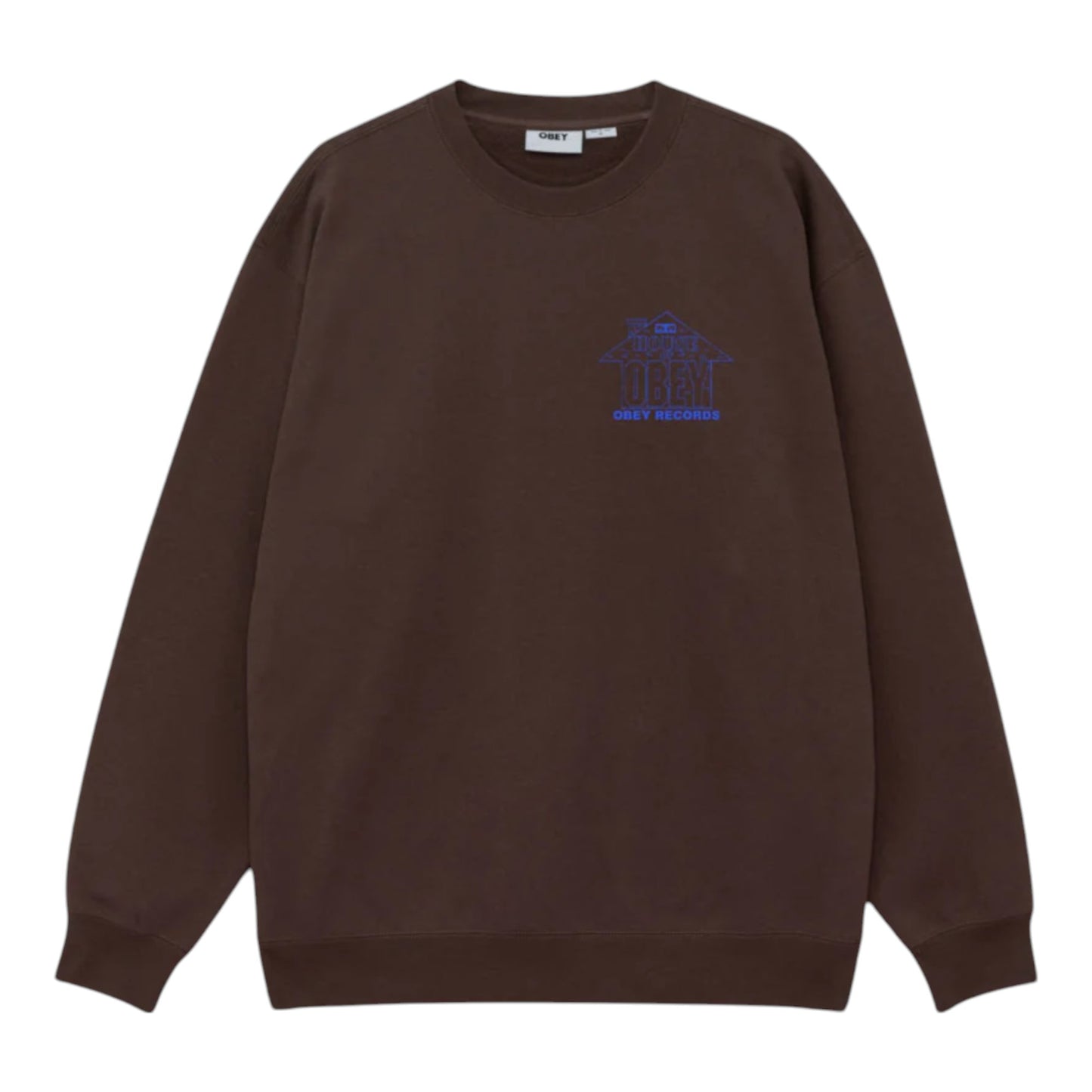 Felpa Uomo House Of Obey Records Fleece - Java Brown Francis Concept