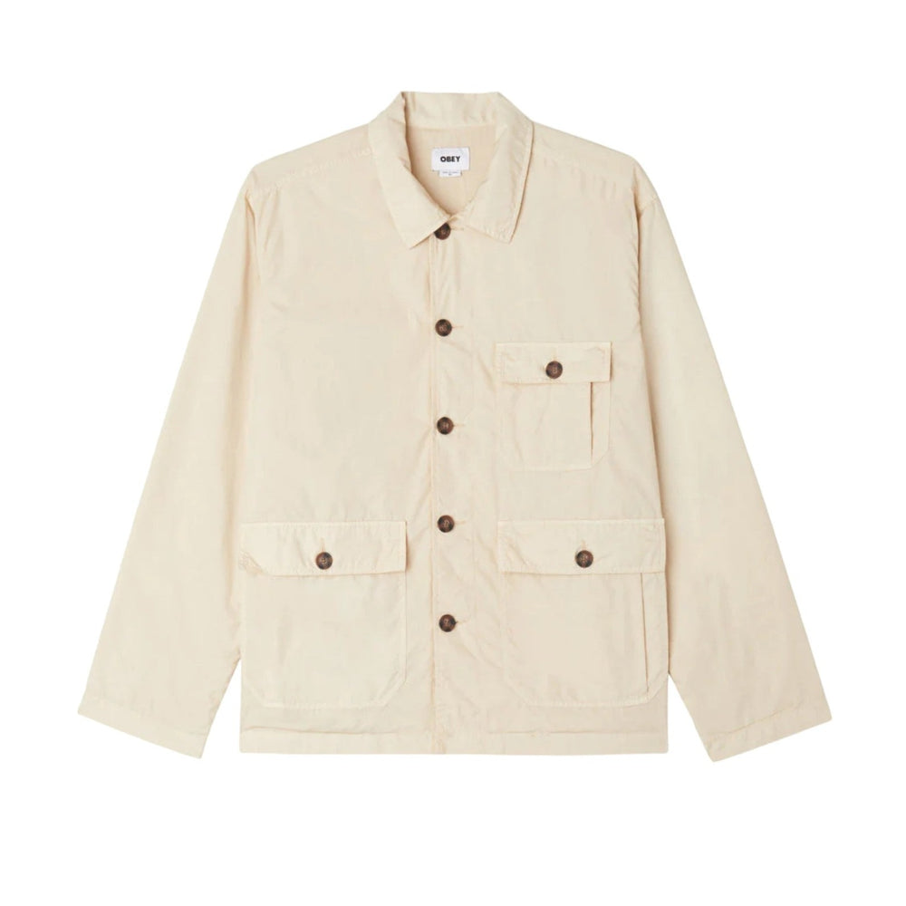 Giacca Uomo Obey Austin Utility Jacket - Beige Francis Concept