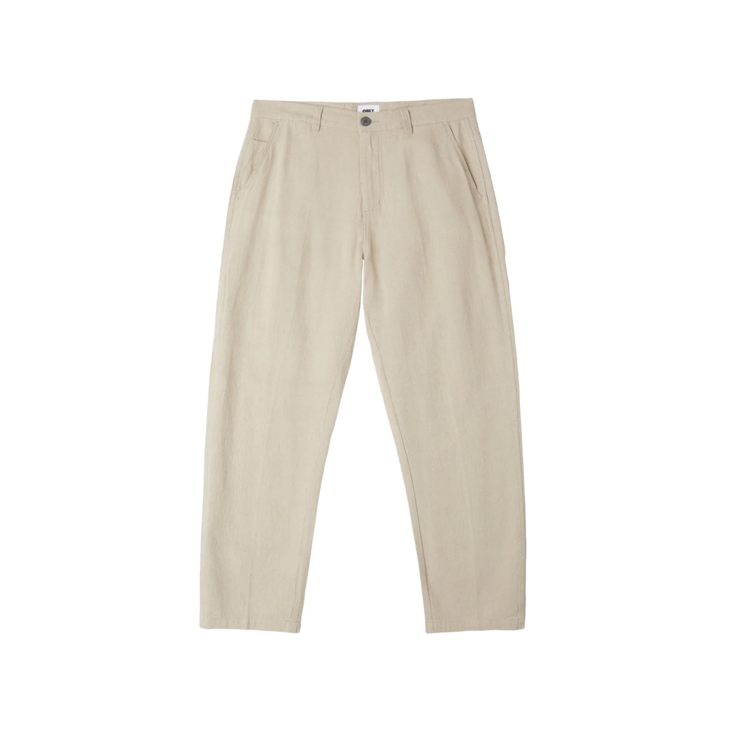 Pantalone Uomo Obey Hardwork Linen Carpenter Pant - Beige - Francis Concept