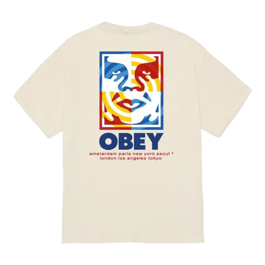 T-Shirt Obey Target Icon Tee - Cream Francis Concept