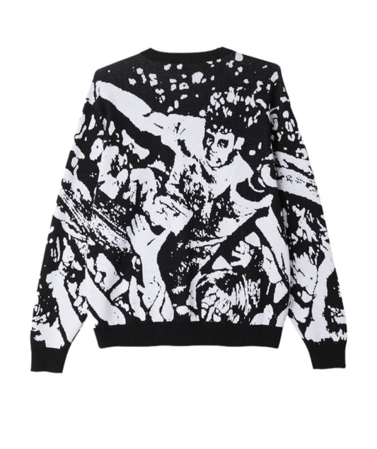 Maglione Uomo Obey Crowd Surfing Sweater- Nero Francis Concept