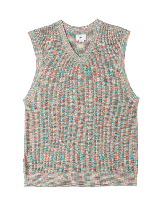 Gilet Uomo in Maglia Obey Clynton Sweater Vest - Multi Francis Concept