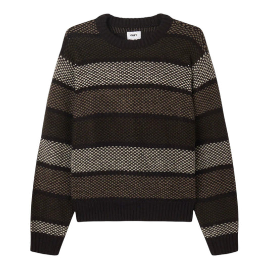 Maglione Obey Benjamin Crewneck Sweater - Black Multi Francis Concept