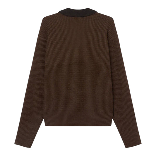 Maglione Obey Danny Polo Sweater - Dark Brown Francis Concept