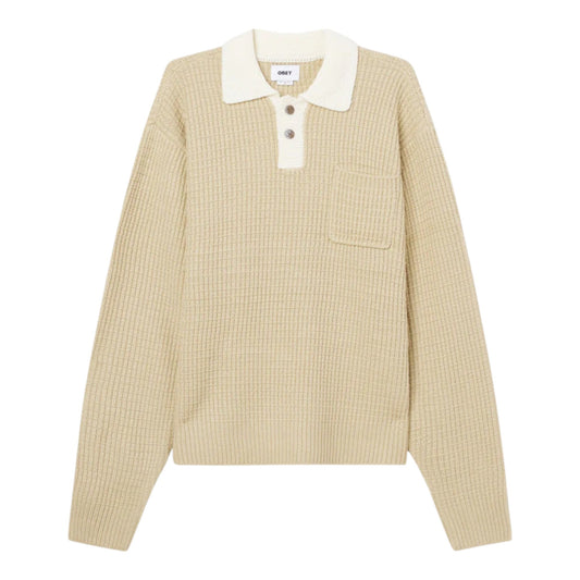 Maglione Obey Danny Polo Sweater - Khaki Francis Concept