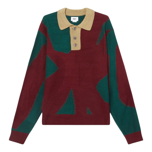 Maglione Obey Luca Polo Sweater - Ponderosa Pine Multi Francis Concept