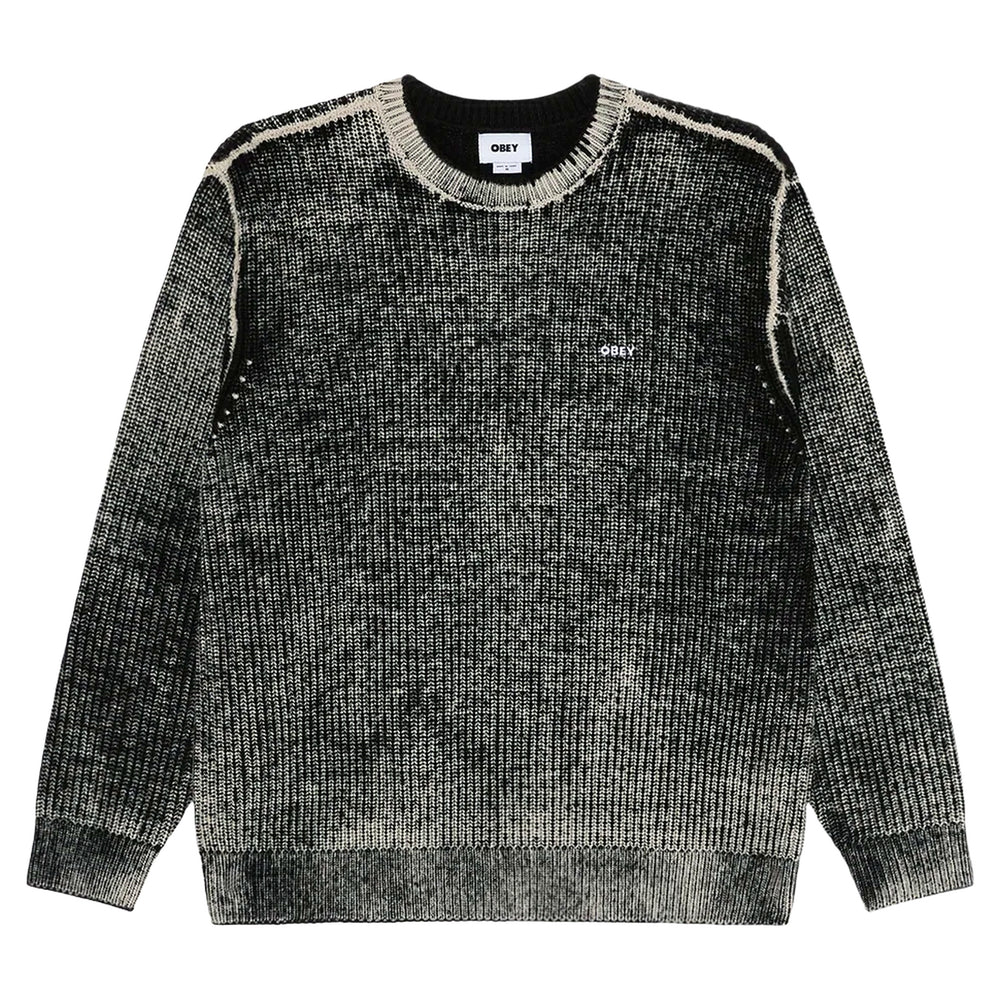 Maglione Obey Spray Effect Sweater - Dark Black Multi