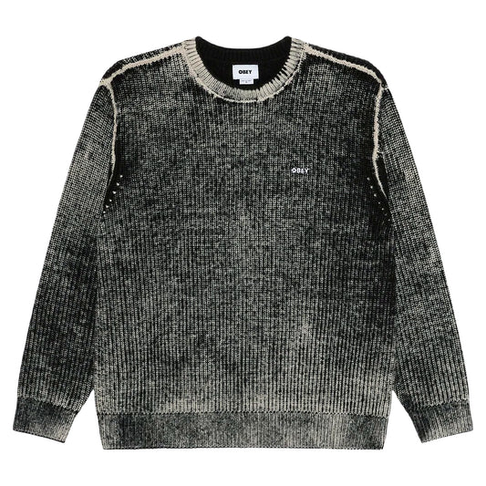 Maglione Obey Spray Effect Sweater - Dark Black Multi