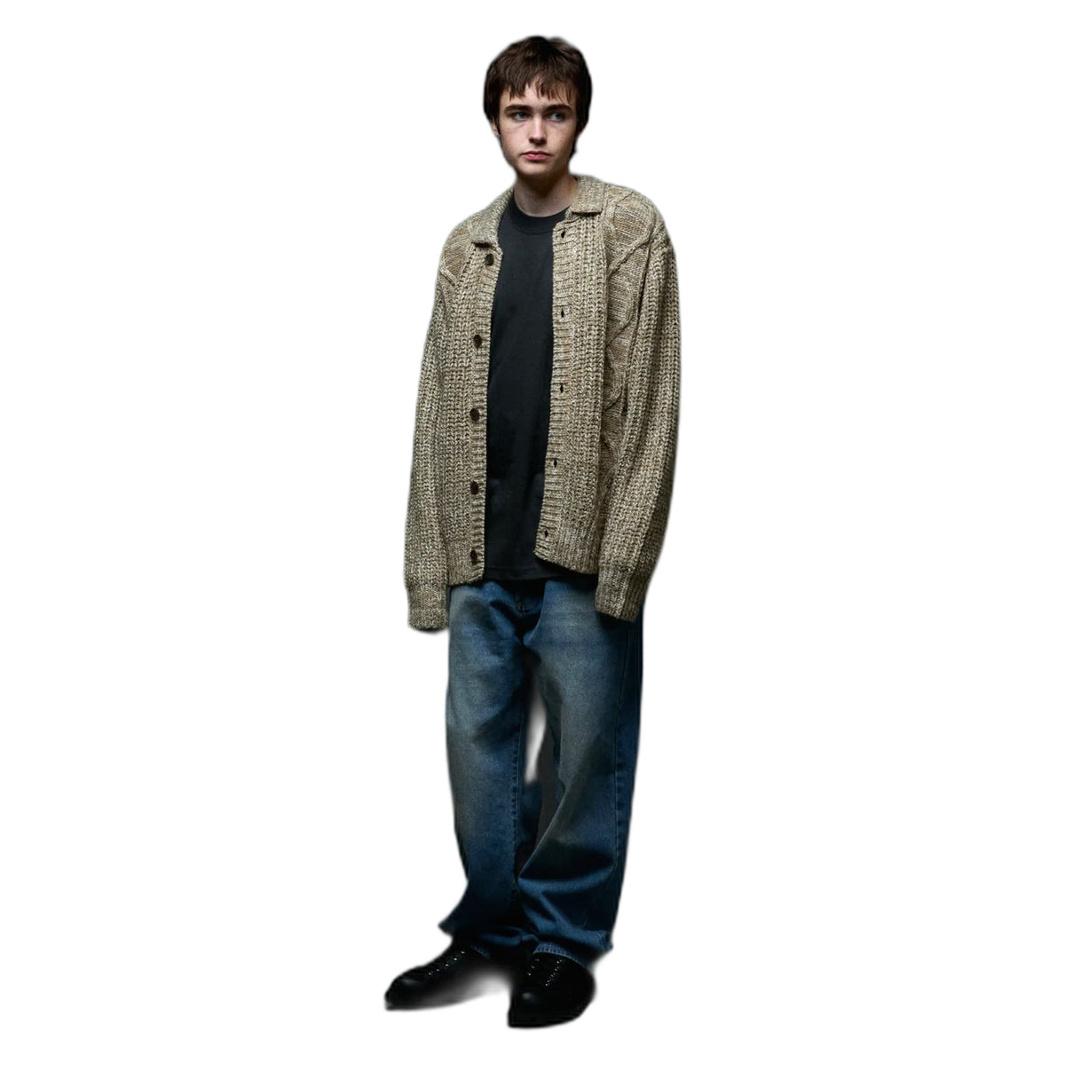 Cardigan Obey Isar Button Up Sweater - Silver Sage Multi