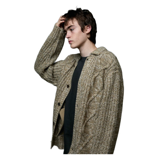 Cardigan Obey Isar Button Up Sweater - Silver Sage Multi