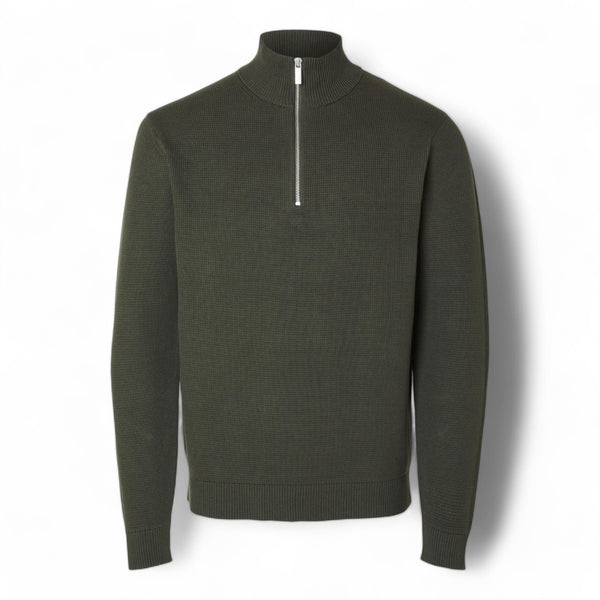 SELECTED HOMME SLHDANE LS KNIT STRUCTURE HALF ZIP NOOS Francis Concept