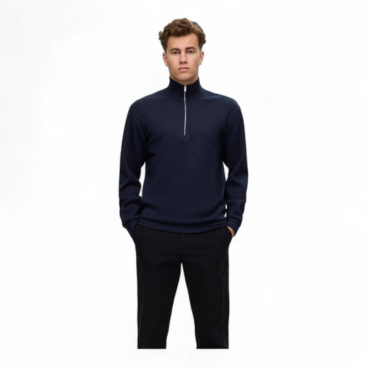 SELECTED HOMME SLHEMANUEL SOFT ZIP HIGH NECK SWEAT NOOS