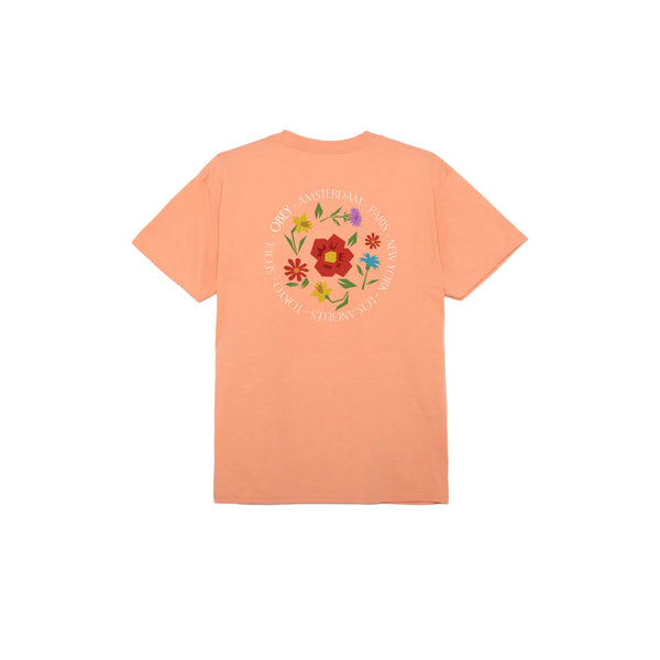 T-shirt Uomo Obey City Flowers Classic Tee - Rosa Francis Concept