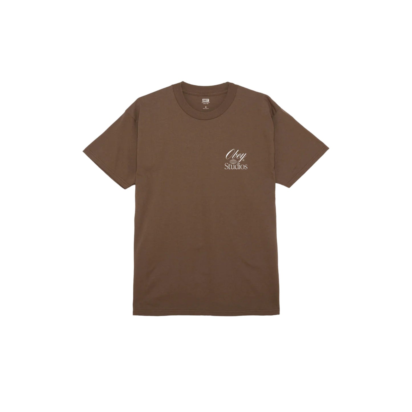 T-shirt Uomo Obey Studios Worldwide Classic Tee - Marrone - Francis Concept
