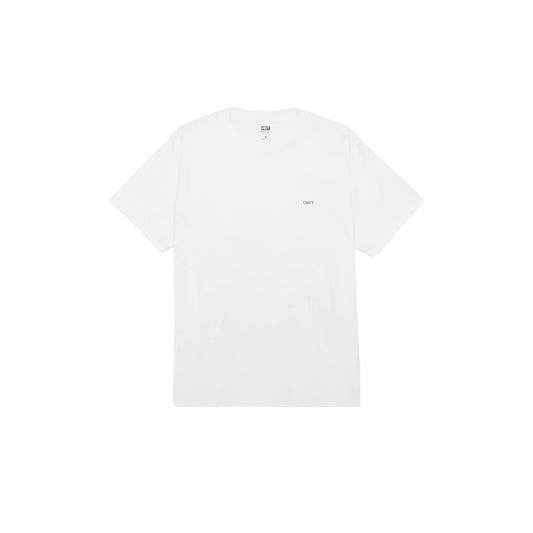 T-shirt Uomo Obey Ripped Icon Classic Tee - Bianco Francis Concept