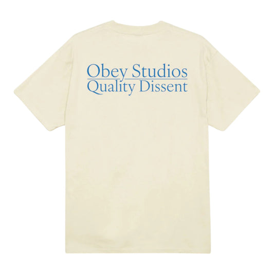 T-Shirt Obey Studios Quality Dissent Tee - Cream Francis Concept