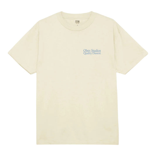 T-Shirt Obey Studios Quality Dissent Tee - Cream Francis Concept