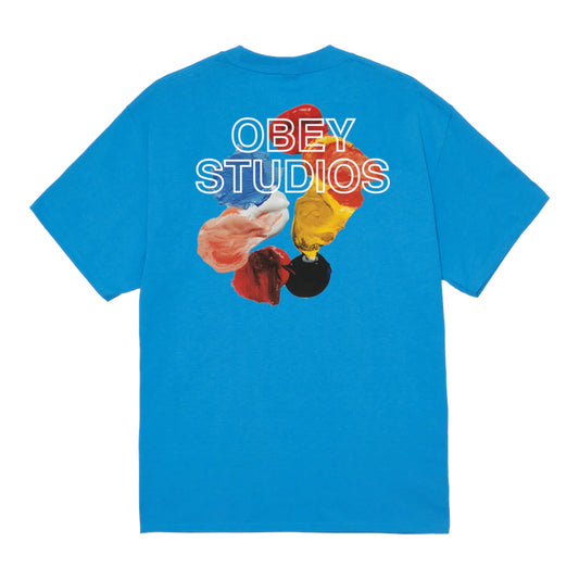T-Shirt Obey Studios Palette Tee - Azure Blue